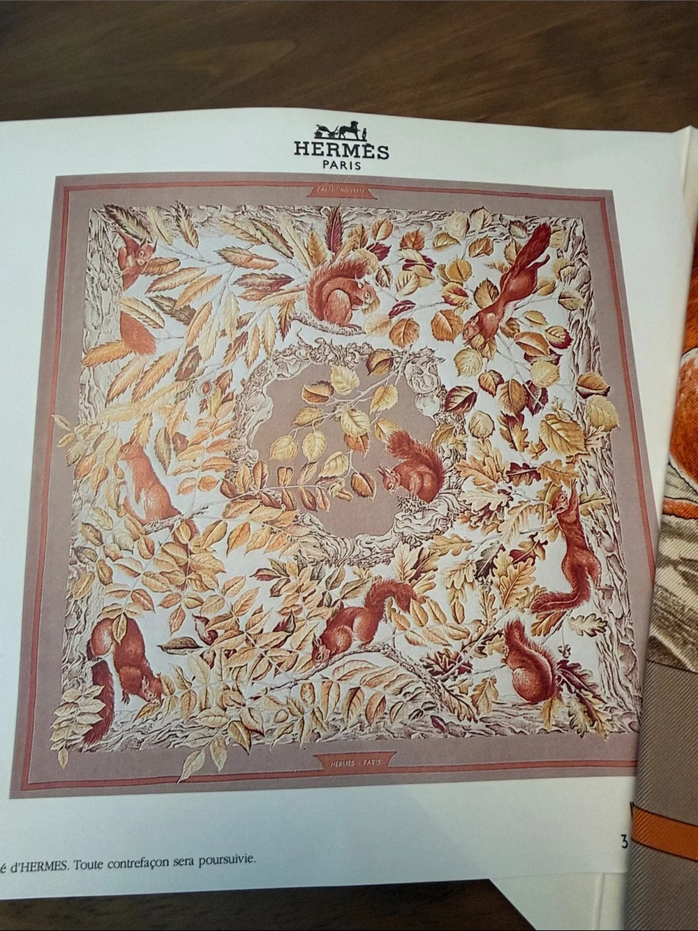 Hermes Autumn Leaves Silk Scarf - Orange, Brown, Green